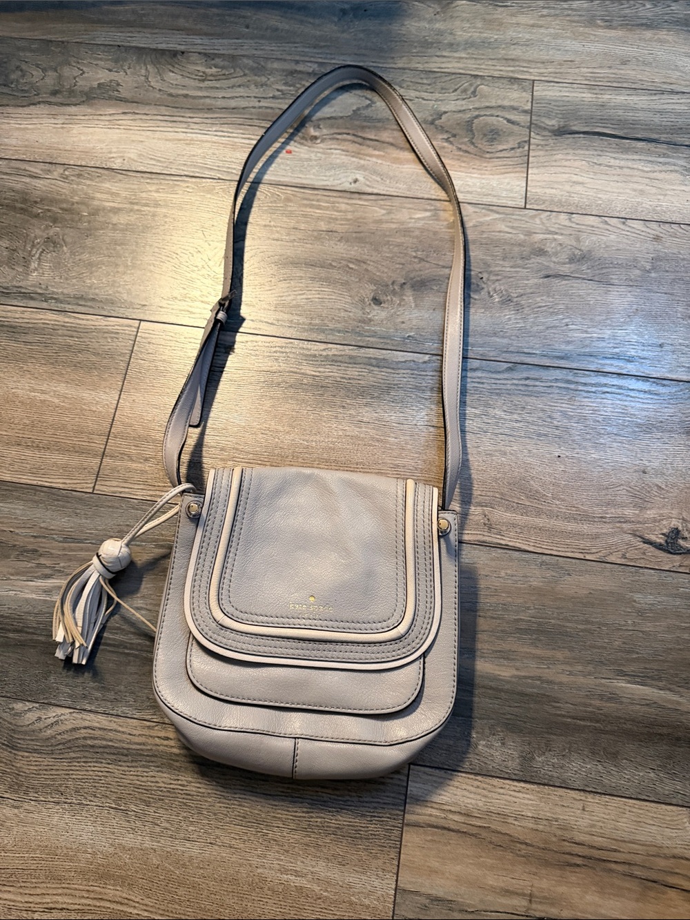 Kate Spade grey Crossbody Shoulder Bag with Tassel